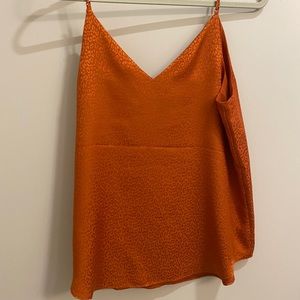 Satin, leopard print top